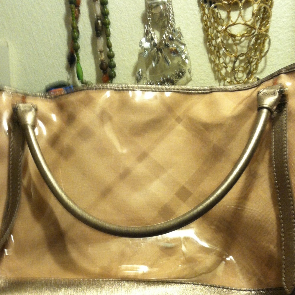 Extra pics vinyl Burberry tote
